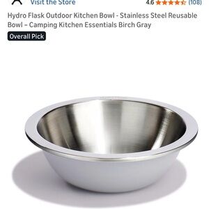 Hydro Flask outdoor kitchen camp bowl - Birch Gray